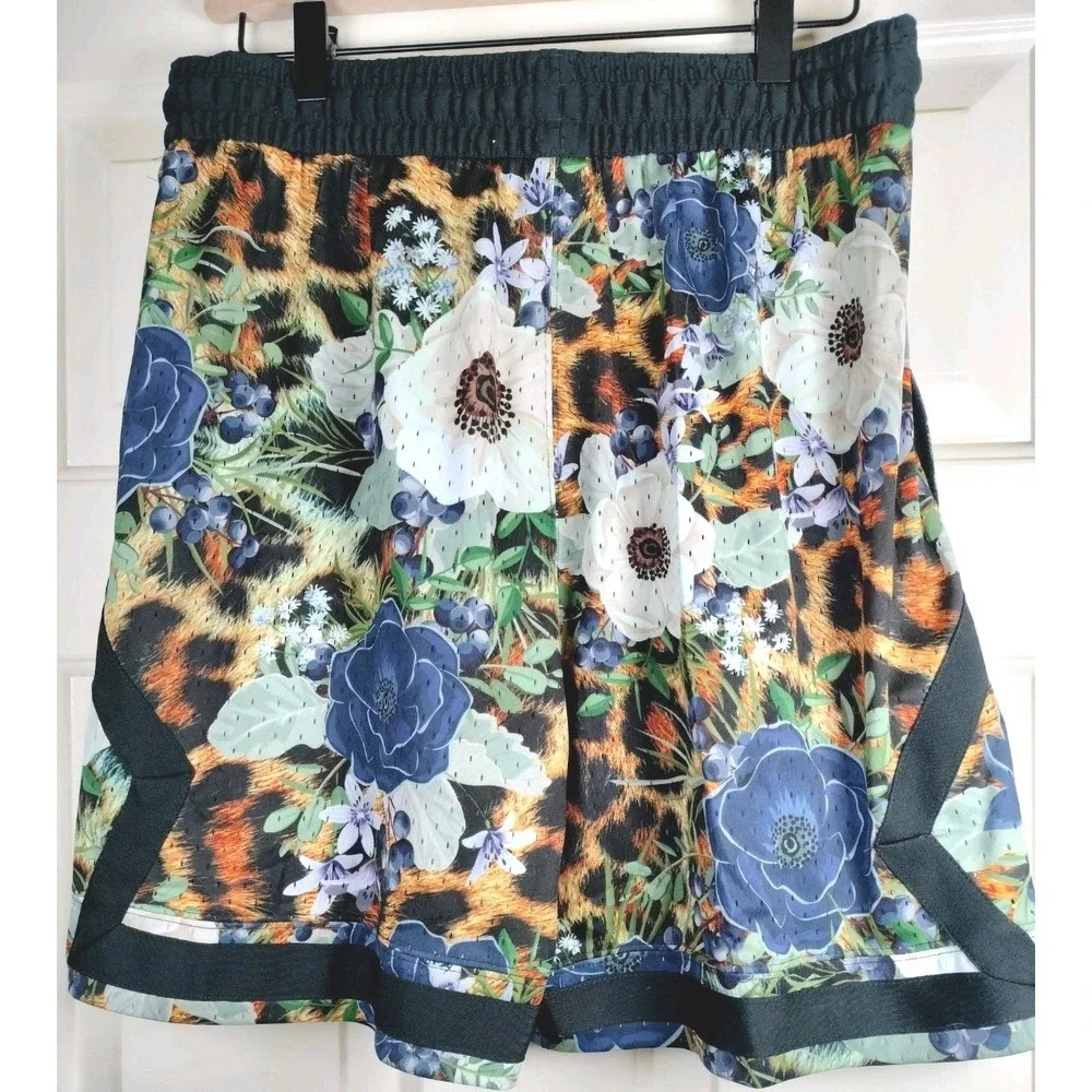 Jordan Men's Dri-FIT Diamond Shorts Floral Leopard Mesh Blue Size L FQ2945-457